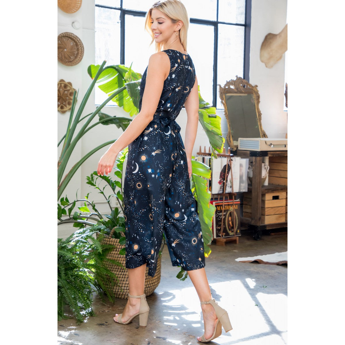 galaxy print jumpsuit galaxy print jumpsuit