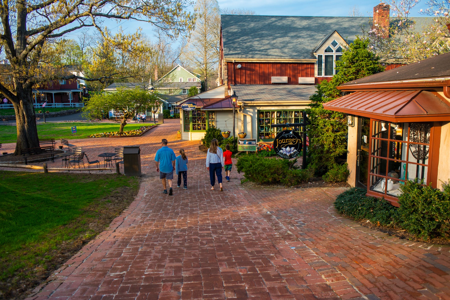 Journeys Spirited Gifts storefront at Peddler's Village