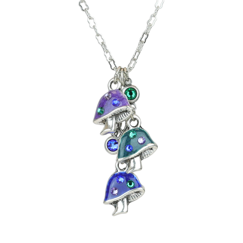 Mushroom Trio Crystal Jumble Necklace Mushroom Trio Crystal Jumble Necklace