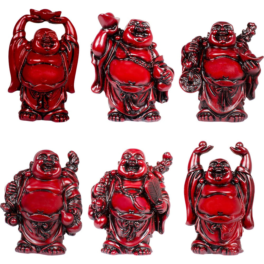 Polyresin Feng Shui Figurine 3-Inch Buddha Red Polyresin Feng Shui Figurine 3-Inch Buddha Red