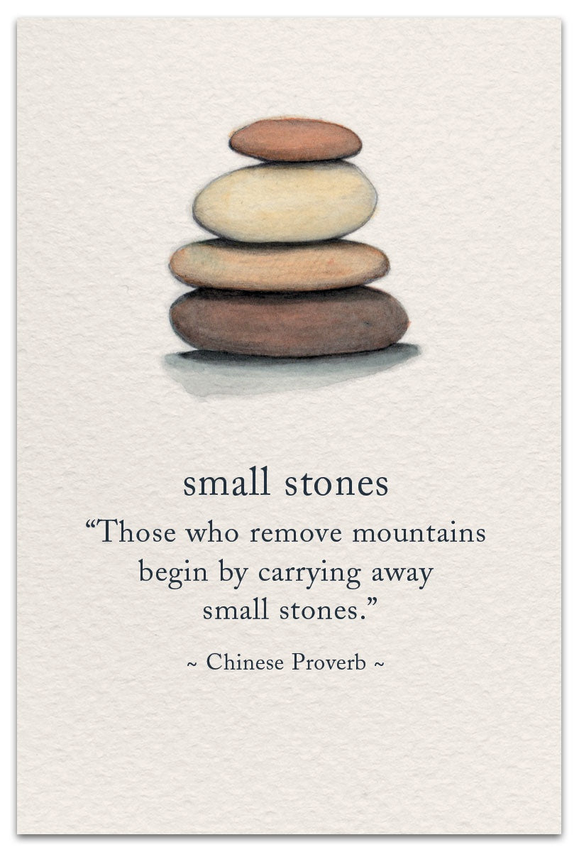 Small Stones Condolence Card 1291