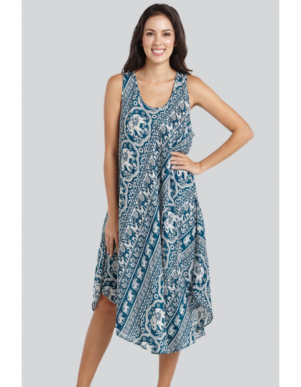 Boho Elephant print Dress – Journeys Spirited Gifts
