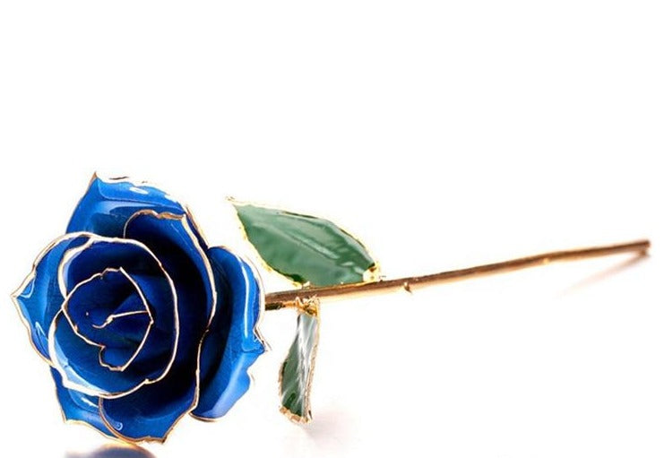 ROYAL BLUE 24-KARAT GOLD-DIPPED ROSE (FULL BLOOM) ROYAL BLUE 24-KARAT GOLD-DIPPED ROSE (FULL BLOOM)