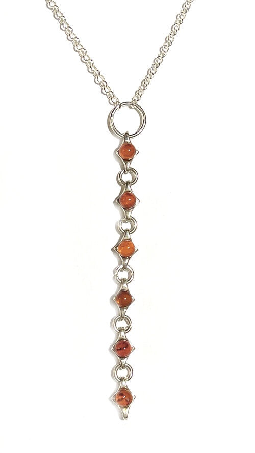 Dragonfly w/Cognac Amber Teardrop Earrings w/Lockwires