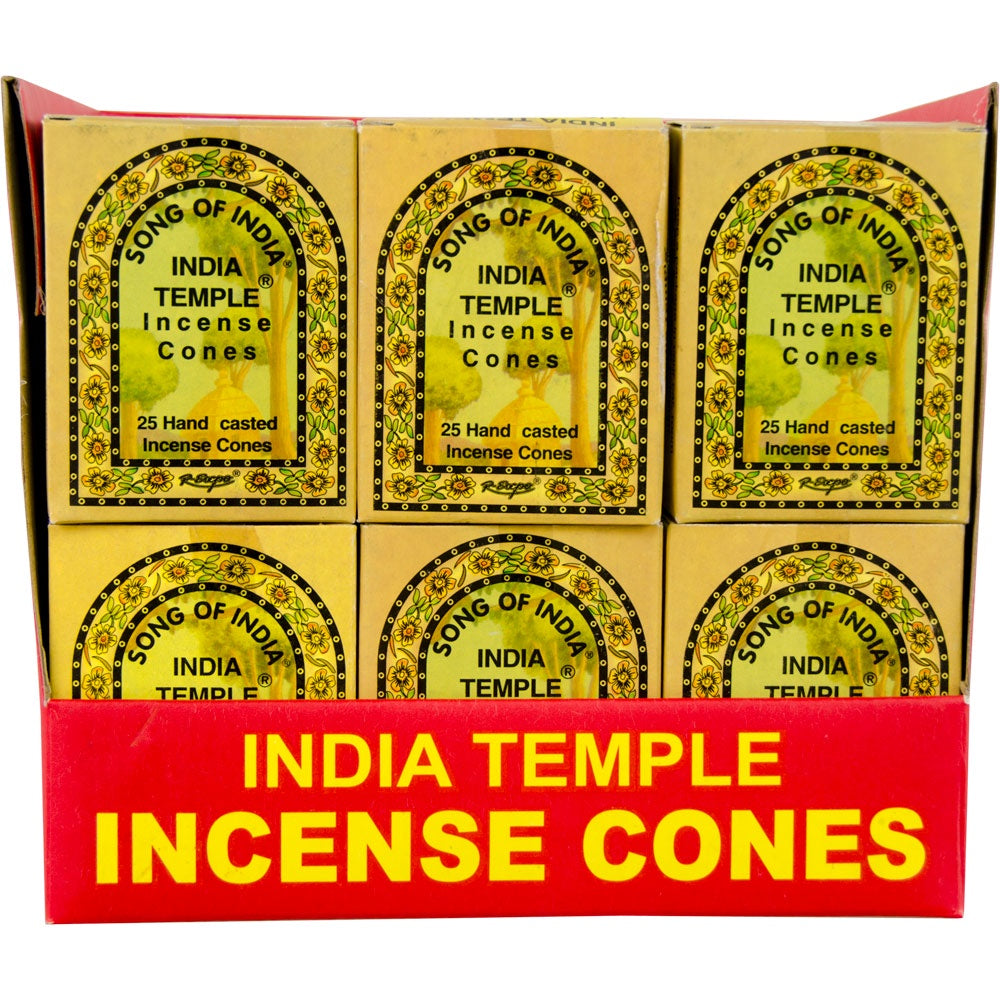India Temple Incense Display - Cones India Temple Incense Display - Cones