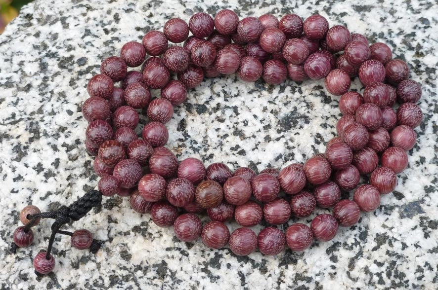 Purpleheart Wood Stretchy 108 Bead Mala Purpleheart Wood Stretchy 108 Bead Mala