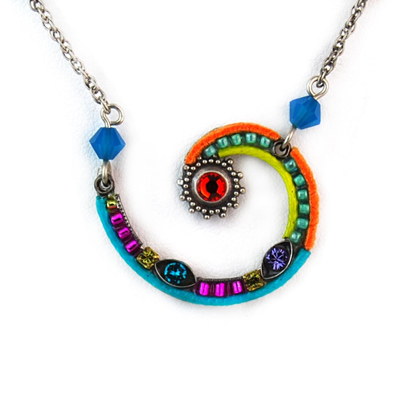 Spiral Sunburst Pendant - Multi Color Spiral Sunburst Pendant - Multi Color