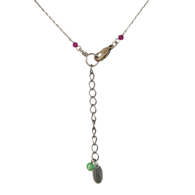 Dainty Cross Necklace - Smokey Topaz